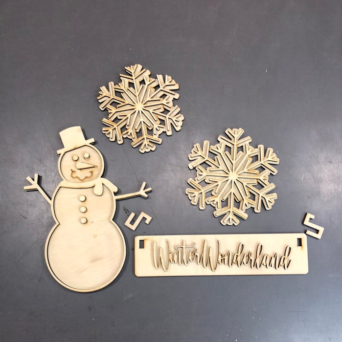 Winter Wonderland Cutouts for Wagon Shelf Sitter (UNPAINTED)