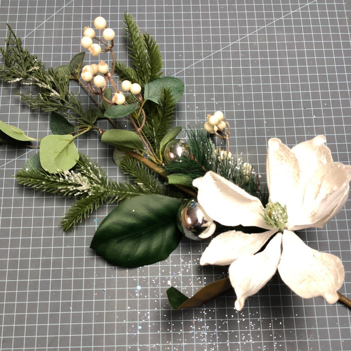 WHITE VELVET MAGNOLIA AND GREENERY PICK