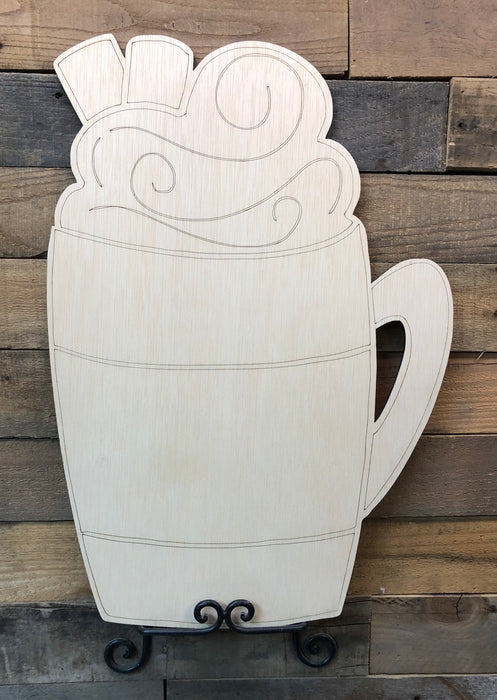 Latte Mug with Paint Lines