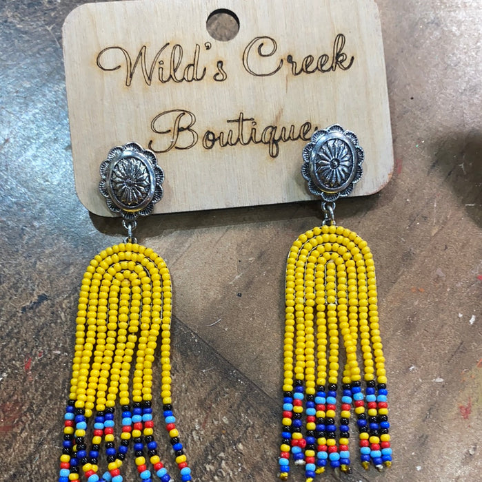 Concho Beaded Earring