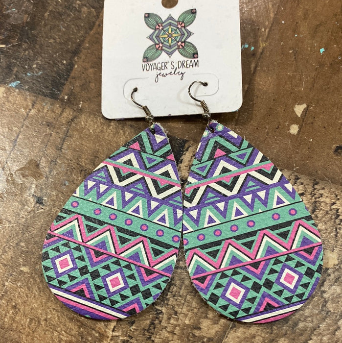 COLORFUL AZTEC EARRING