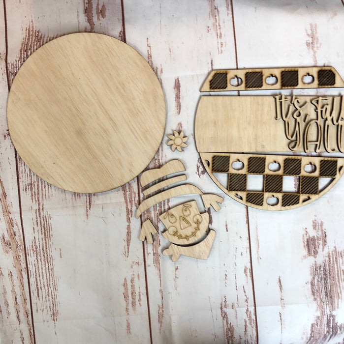 10" STACKED It's Fall Y'all Scarecrow SIGN