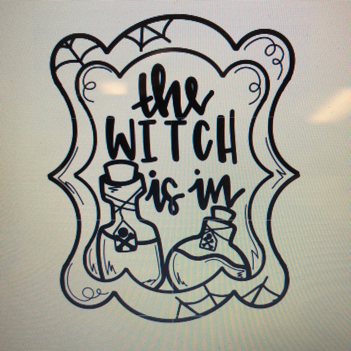 The Witch Is In Door Hanger