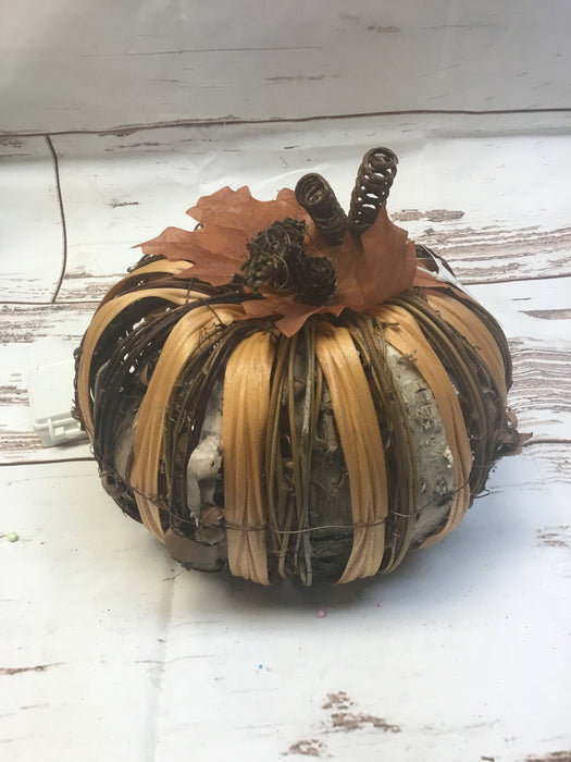 LED Rattan Pumpkin with Lights