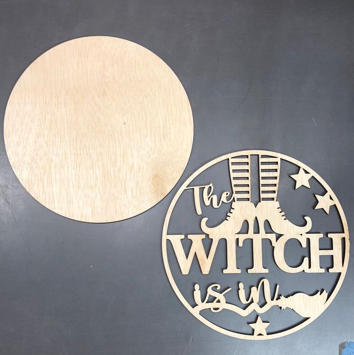 10 1/2" STACKED The Witch is In SIGN