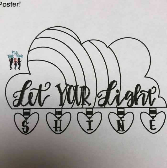 Let Your Light Shine Door Hanger (unpainted)