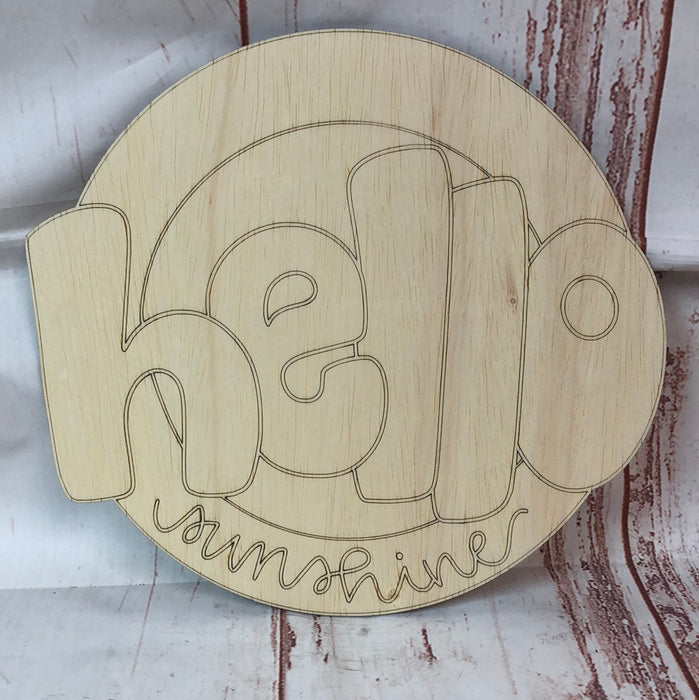 Hello Sunshine Wreath Size Sign Blank