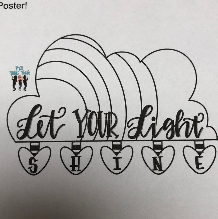 Let Your Light Shine Door Hanger (unpainted)