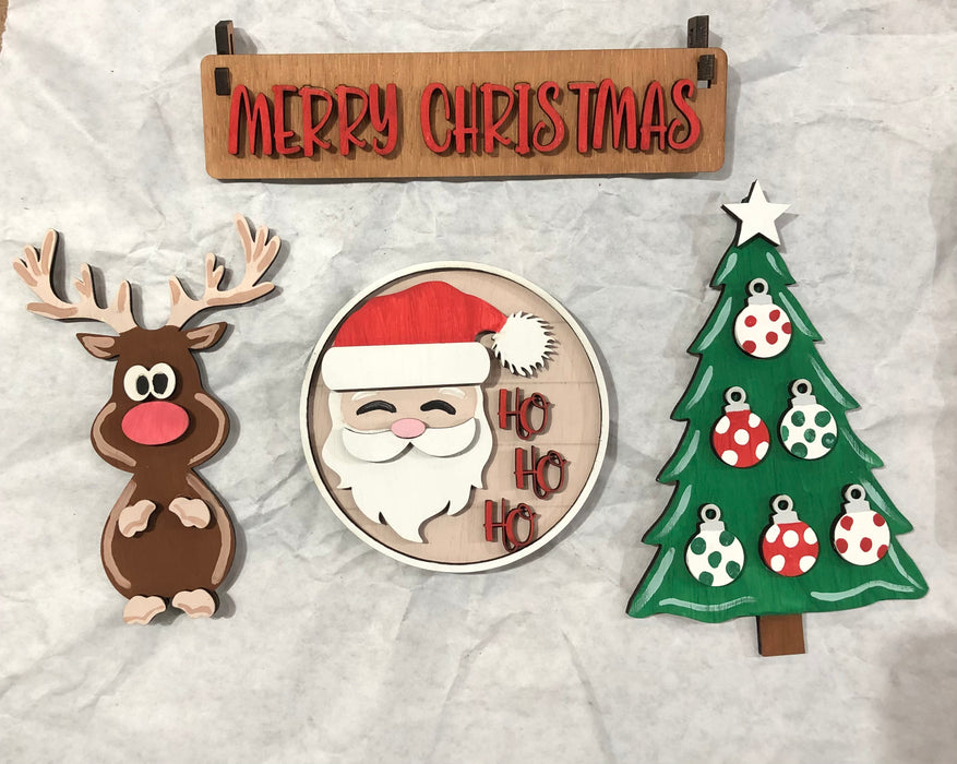 Merry Christmas Cutouts for Wagon Shelf Sitter (UNPAINTED)