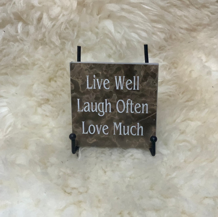 Live Well, Laugh often 4 x 4   tile