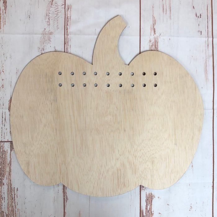 Pumpkin Wood Blank with Holes