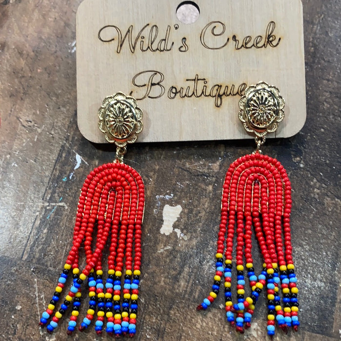 Concho Beaded Earring