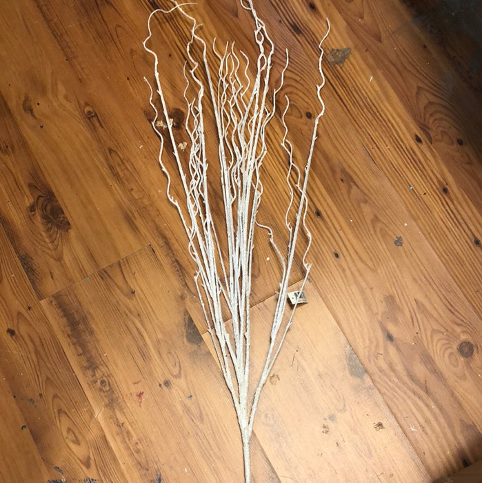 36" WHITE GLITTERED BRANCH