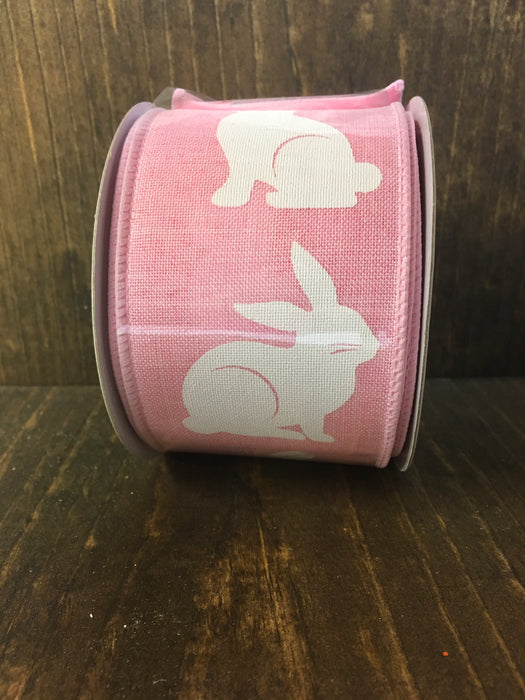 Pink Burlap Bunny