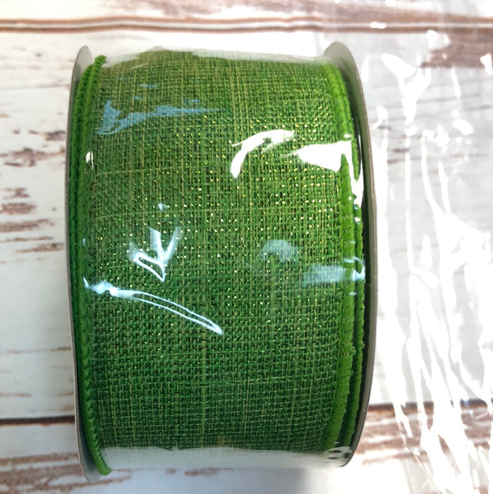 2.5"X10yd Lime Green Shimmer