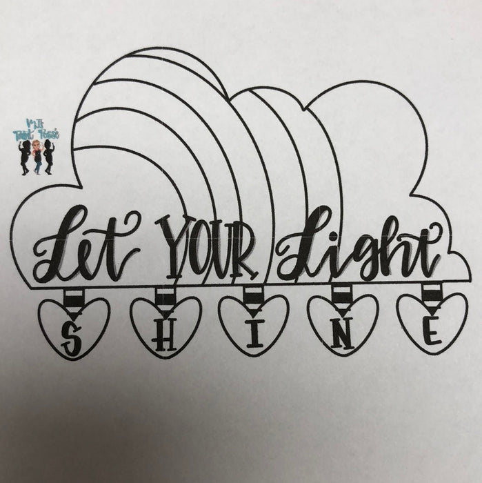 Let Your Light Shine  Wreath Size Sign Blank