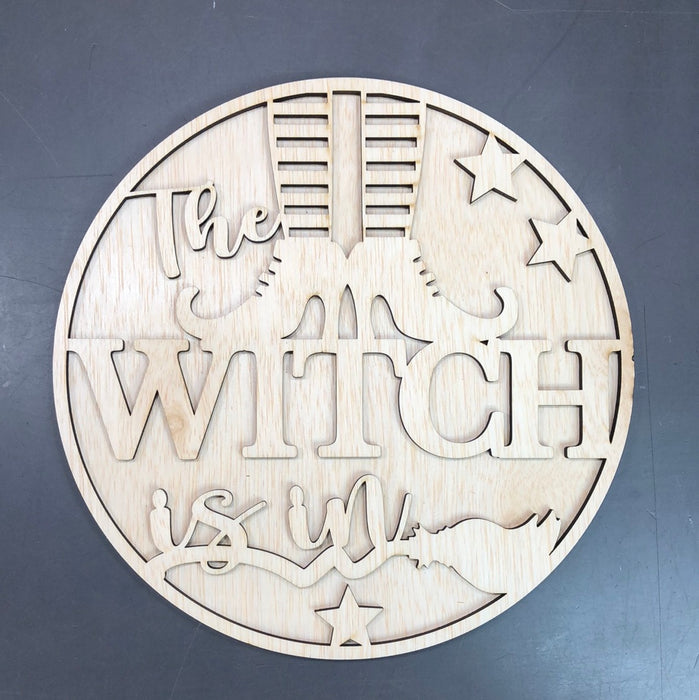 10 1/2" STACKED The Witch is In SIGN