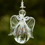 HANGING  CLEAR ACRYLIC ANGEL ORNAMENT